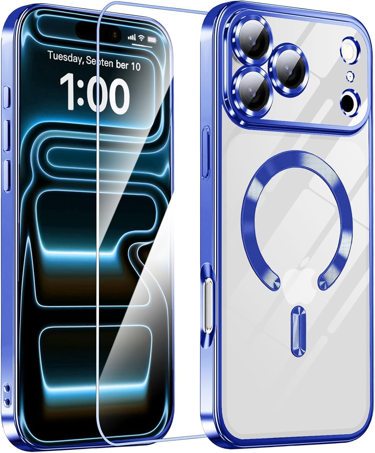 Glossy Luxury Magnetic for iPhone 17 Pro Max Case with Screen Protector & Camera