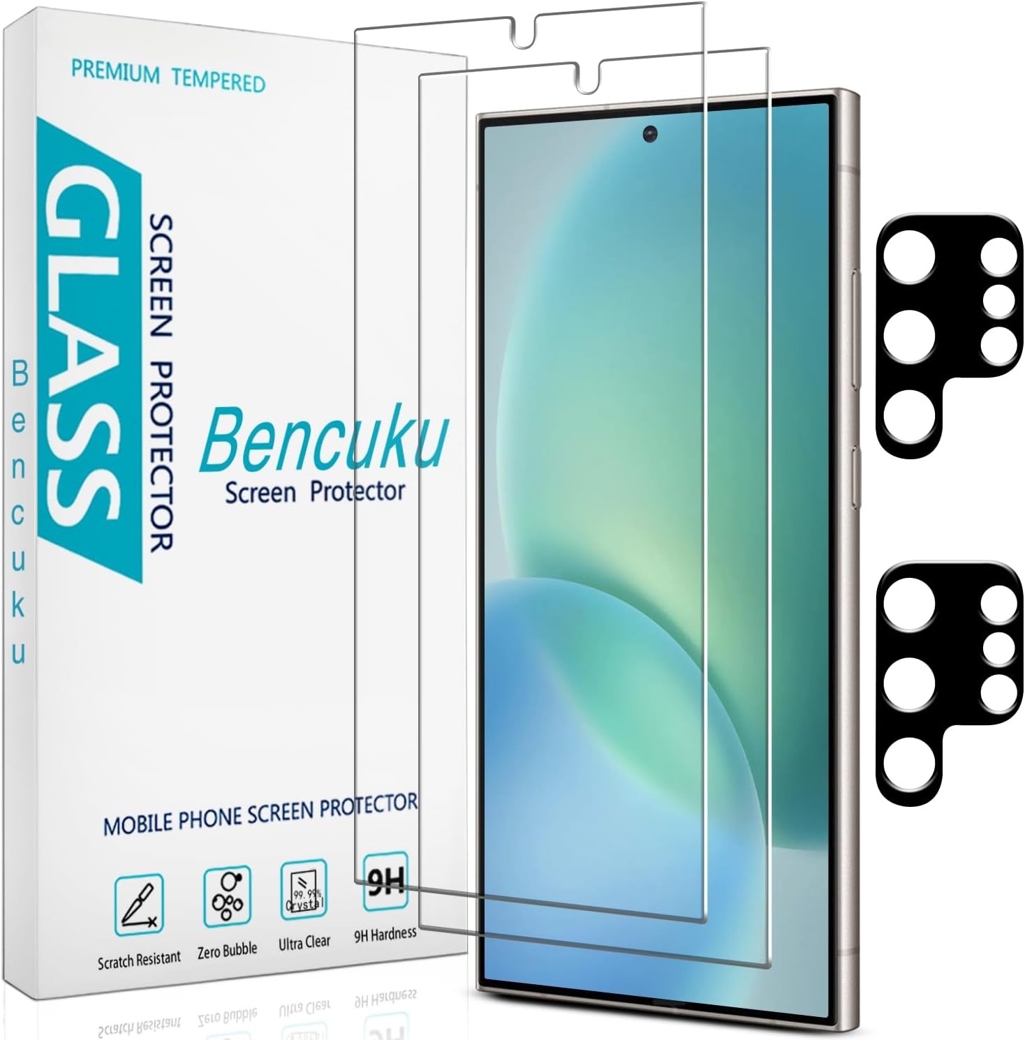 2PCS Screen Protector & Camera Lens Protector for Samsung Galaxy S25 Ultra 6.9 I