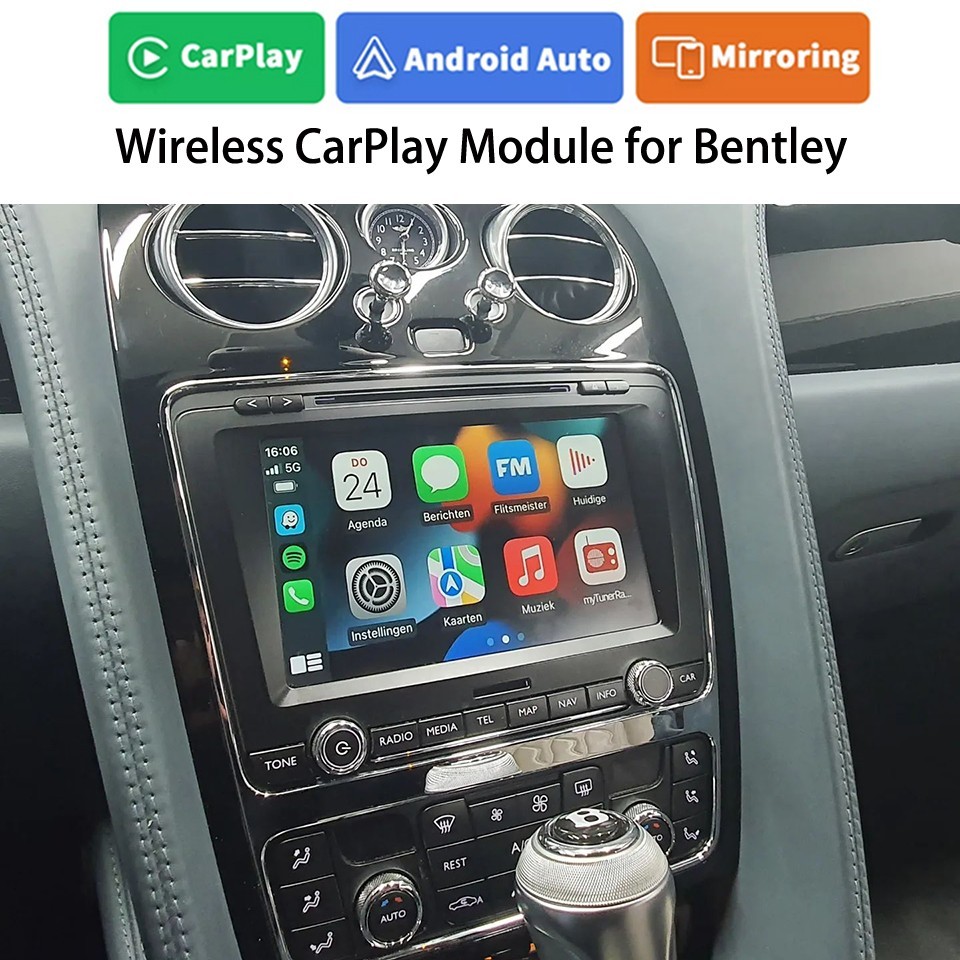 Apple CarPlay Android Auto for Bentley Continental Flying Spur Decoder Retrofit
