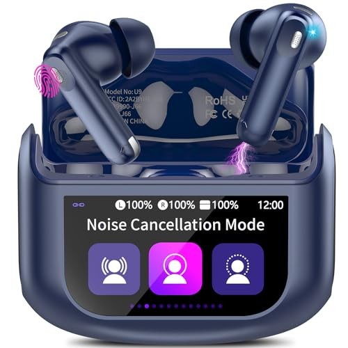 Wireless Earbuds, Bluetooth 5.4 Ear buds with Multifunctional Touch Screen,