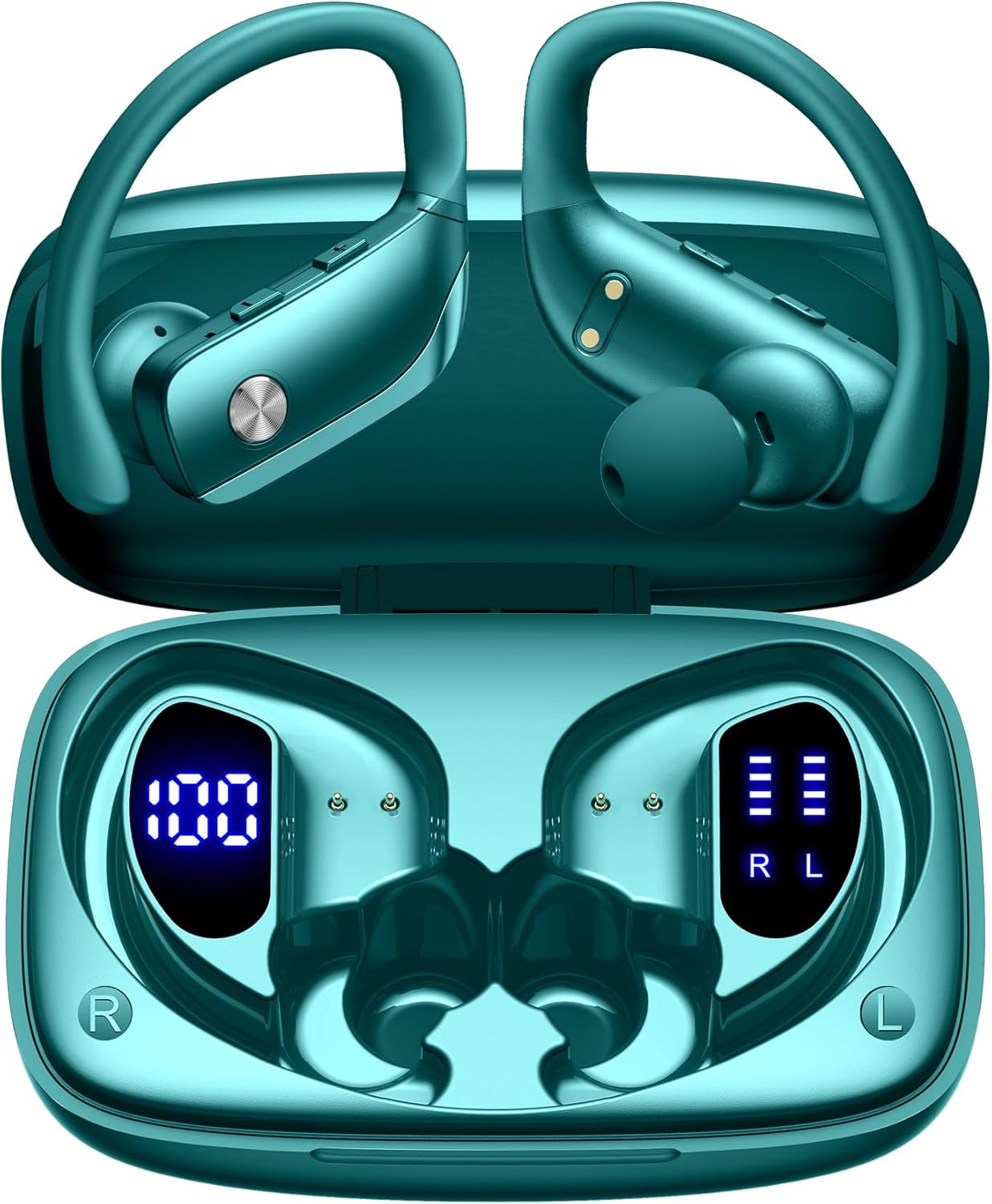 Ear Buds Wireless Earbuds Bluetooth Headphones with 80H Playtime LED Display Cas