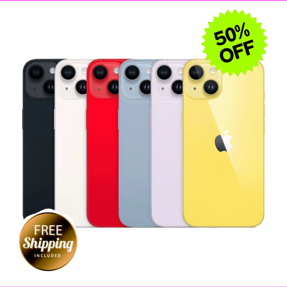 Apple iPhone 14 128GB 256GB 512GB Verizon Midnight Starlight 5G – Free Ship!