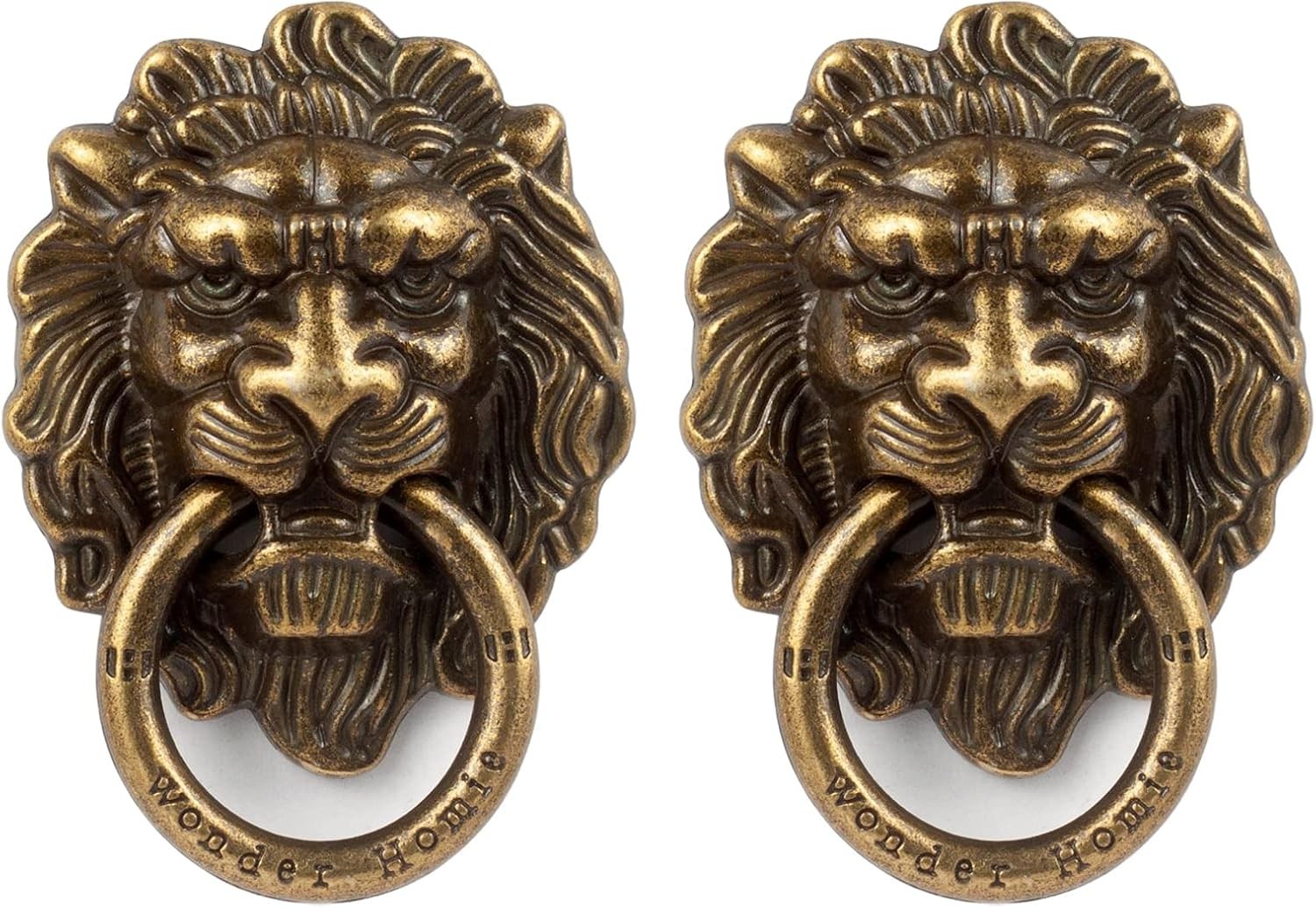 [2 Pack] Lion Head Cell Phone Ring Holder Stand, Finger Ring Kickstand with Poli