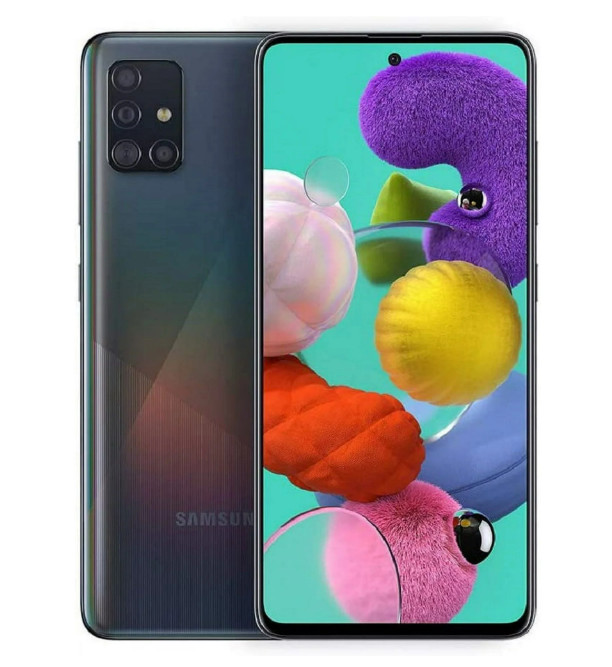 Samsung Galaxy A51 SM-A515U Unlocked 128GB Prism Crush Black C Heavy Burn