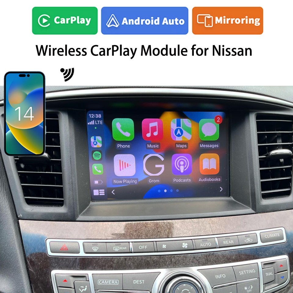 Carplay Android Auto Retrofit Kit Decoder for Infiniti 2015-2019 Q70 QX60