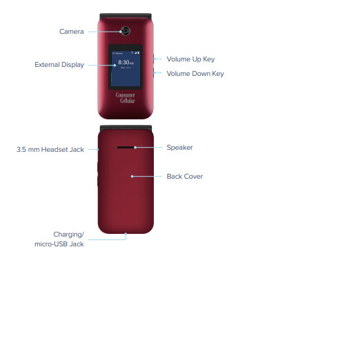 Genuine Consumer Cellular Z2335CC Flip Phone –Unlocked | Brand New