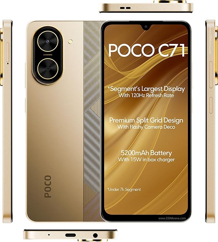 POCO C71 4G LTE GSM (128GB+4GB RAM) GSM Android Factory unlocked Phone GD