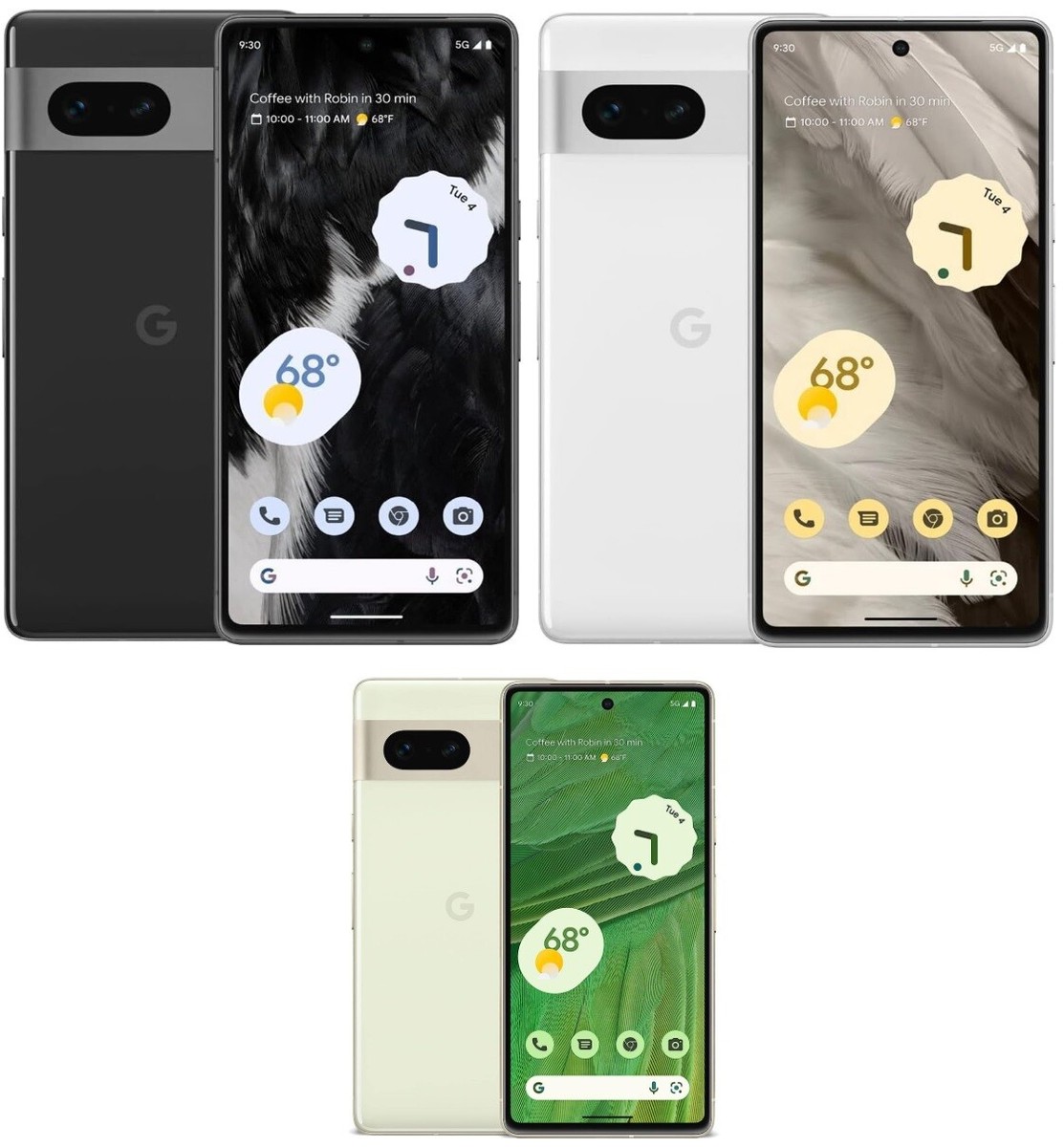 Google Pixel 7 5G 128GB – Lemongrass Obsidian Snow – Unlocked – Grade B+