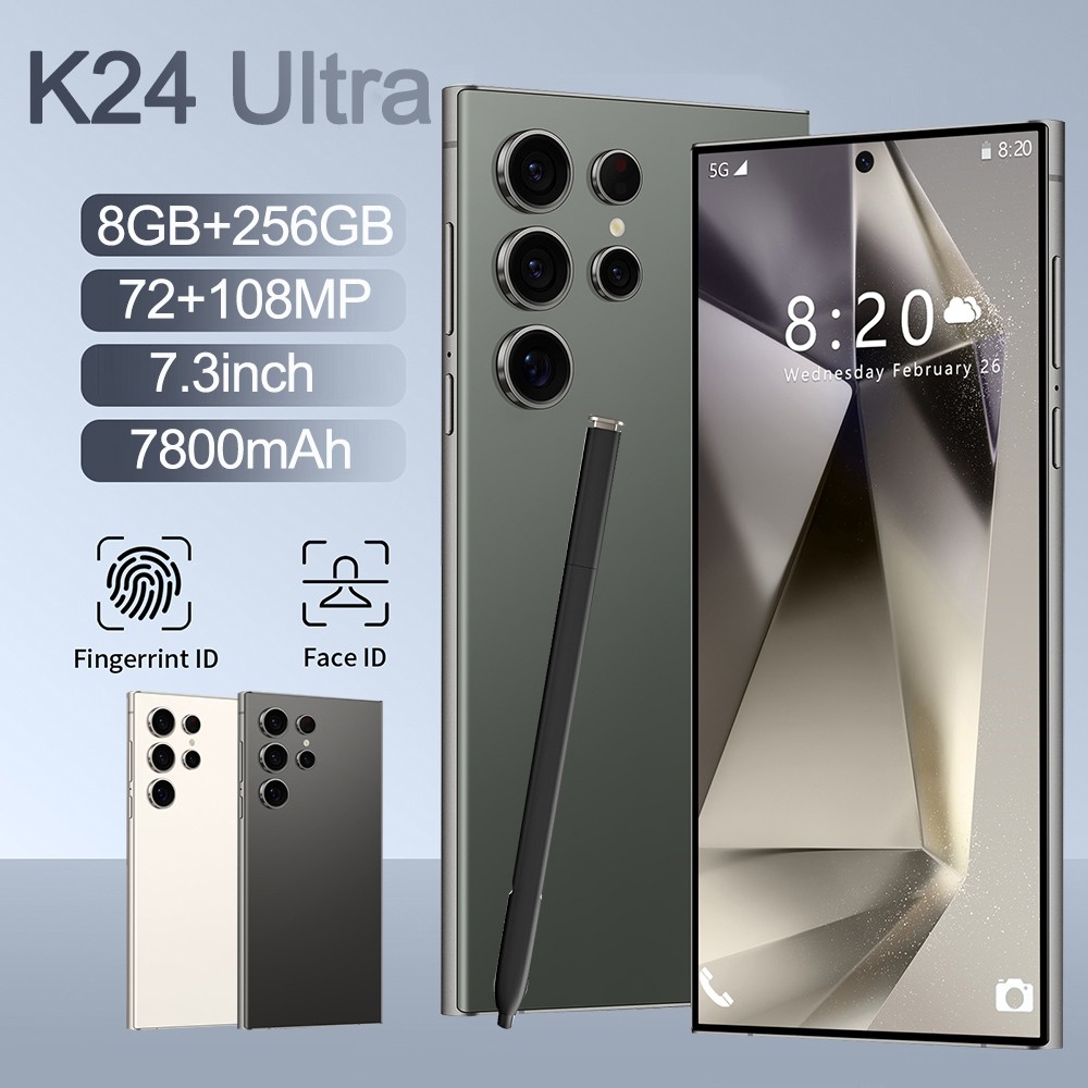 K24 Ultra 5G Unlocked Cell Phone 256GB Android Smartphone Dual SIM Cheap Mobile