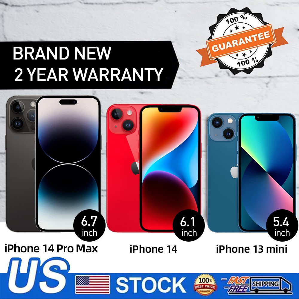 New Apple iPhone 13 MINI/iPhone 14/14 Pro Max/ 13/12 mini Unlocked All Carrier