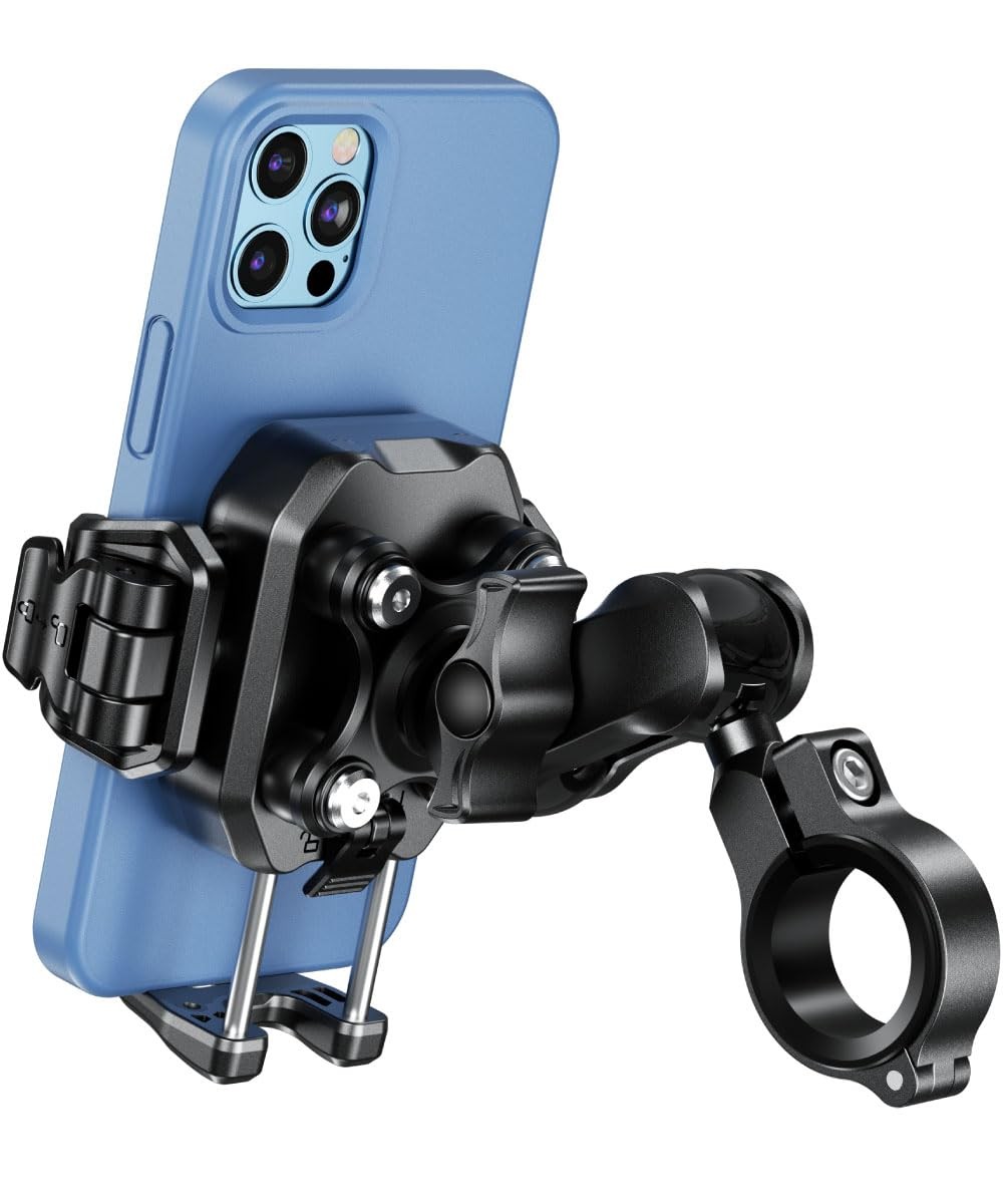 Kaedear Air Mount KDR-M33C, a compact, integrated smartphone holder for motorcyc