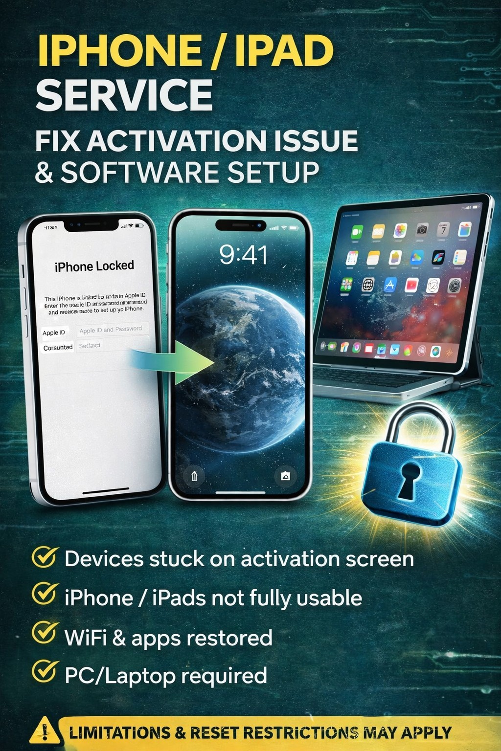 iPhone / iPad iCloud Bypass Service (iPhone X – iPhone 16 Pro Max) Unlock