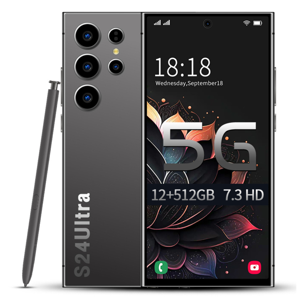 New 5G S24 Ultra Smartphone 7.3″ Factory Unlocked Android Cellphones Dual SIM