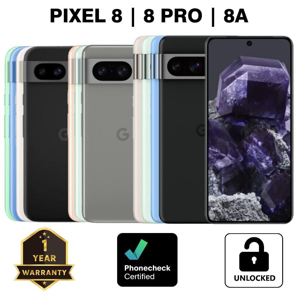 Google Pixel 8 | 8a | 8 Pro – 128GB | 256GB  – Unlocked Verizon T-Mobile AT&T