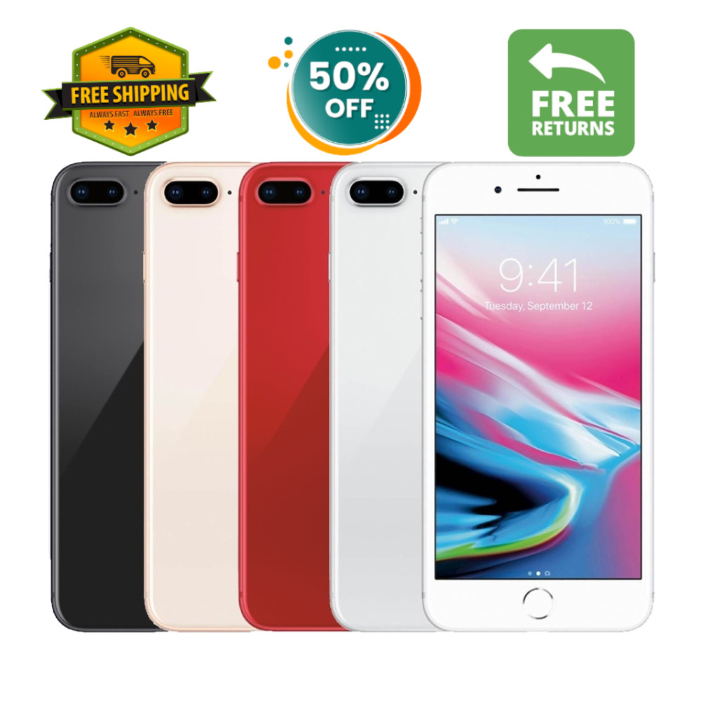 Apple iPhone 8 Plus (Red/Silver/Gray) 64GB Unlocked AT&T Verizon 4G SmartPhone