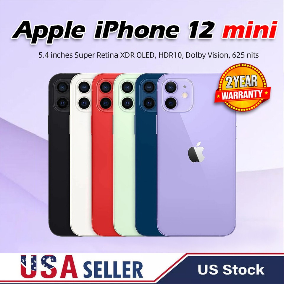 New Sealed Apple iPhone 12 Mini 64/128/256GB A2176 Factory Unlocked All Carriers
