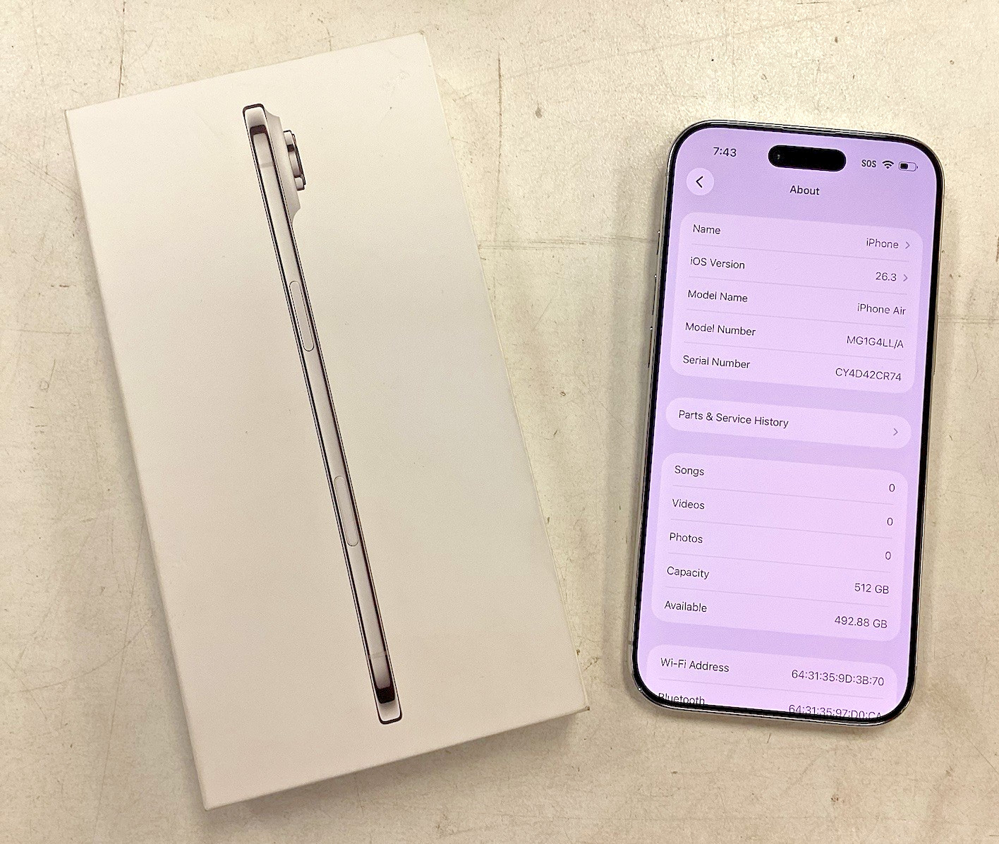 Apple iPhone Air 512 GB Cloud White Unlocked
