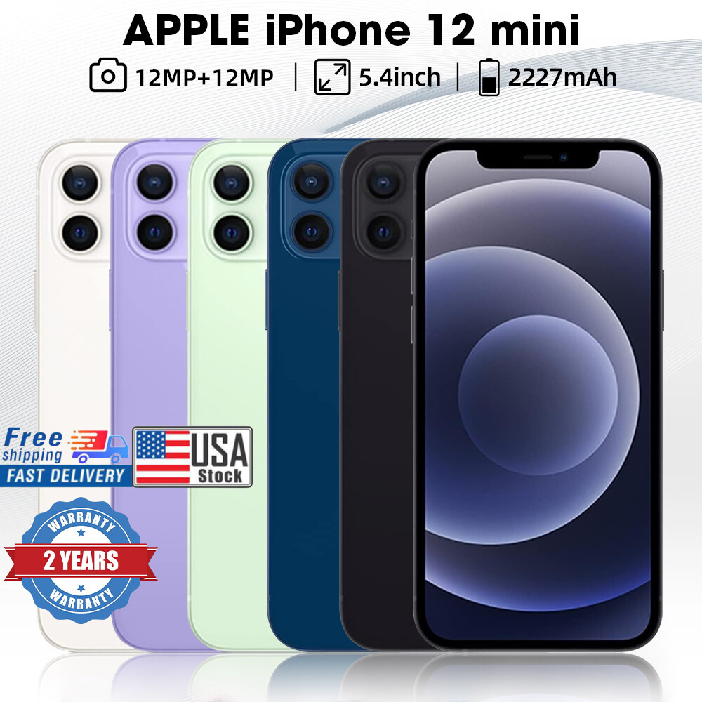 New in Sealed Box Apple iPhone 12 Mini 64/128/256G A2176 USA UNLOCKED Smartphone