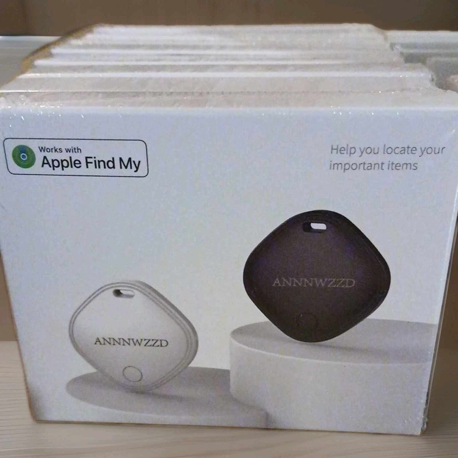 ANNNWZZD Item Finder Bluetooth luggage & item tracker 2pack Apple phone “findmy”