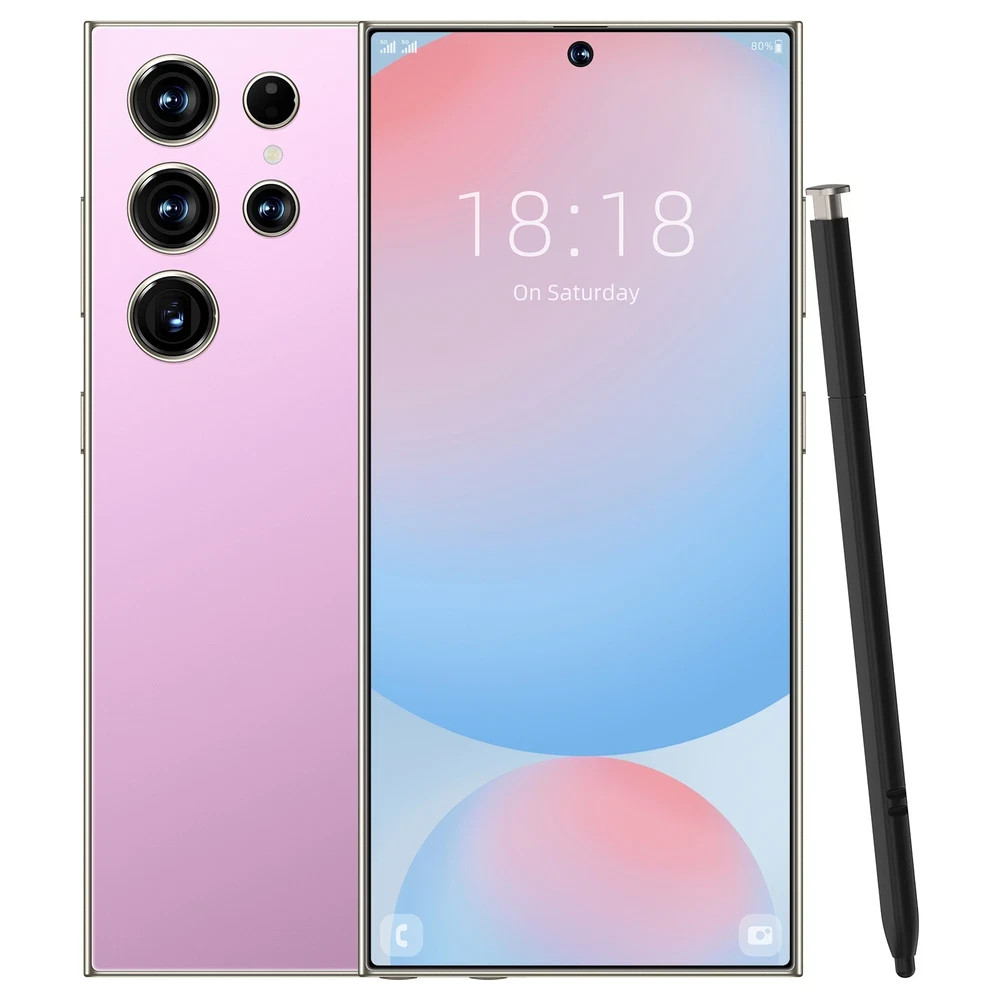 New S24 Ultra 5G Smartphone  Factory Unlocked Android pink Dual SIM Unbrand