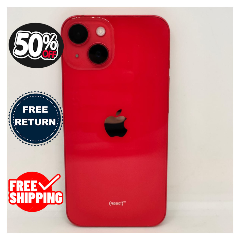 Apple iPhone 14 Unlocked – 128GB/256GB/512GB – Verizon, Yellow, (RED) – 5G