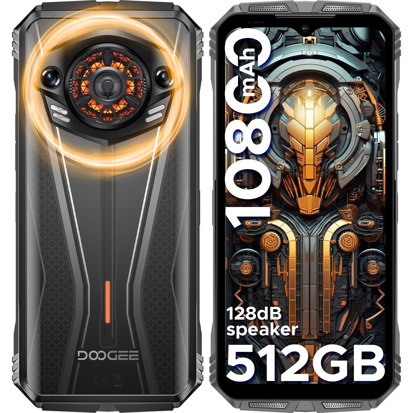 DOOGEE S Punk Pro Rugged Smartphone 20GB+512GB Android 14 Rugged Cell Phone NFC