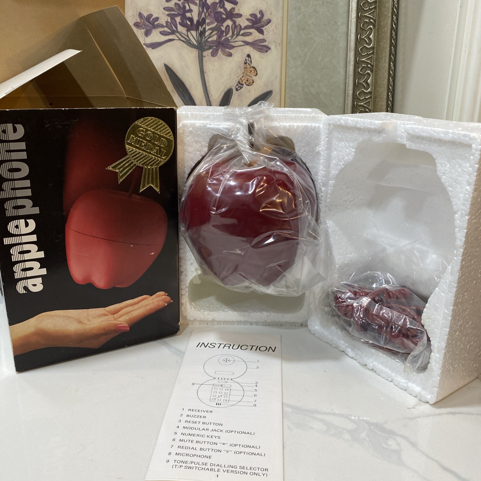 Vintage 1985 Original “Apple Phone”Fruit Telephone Corded Landline/ New