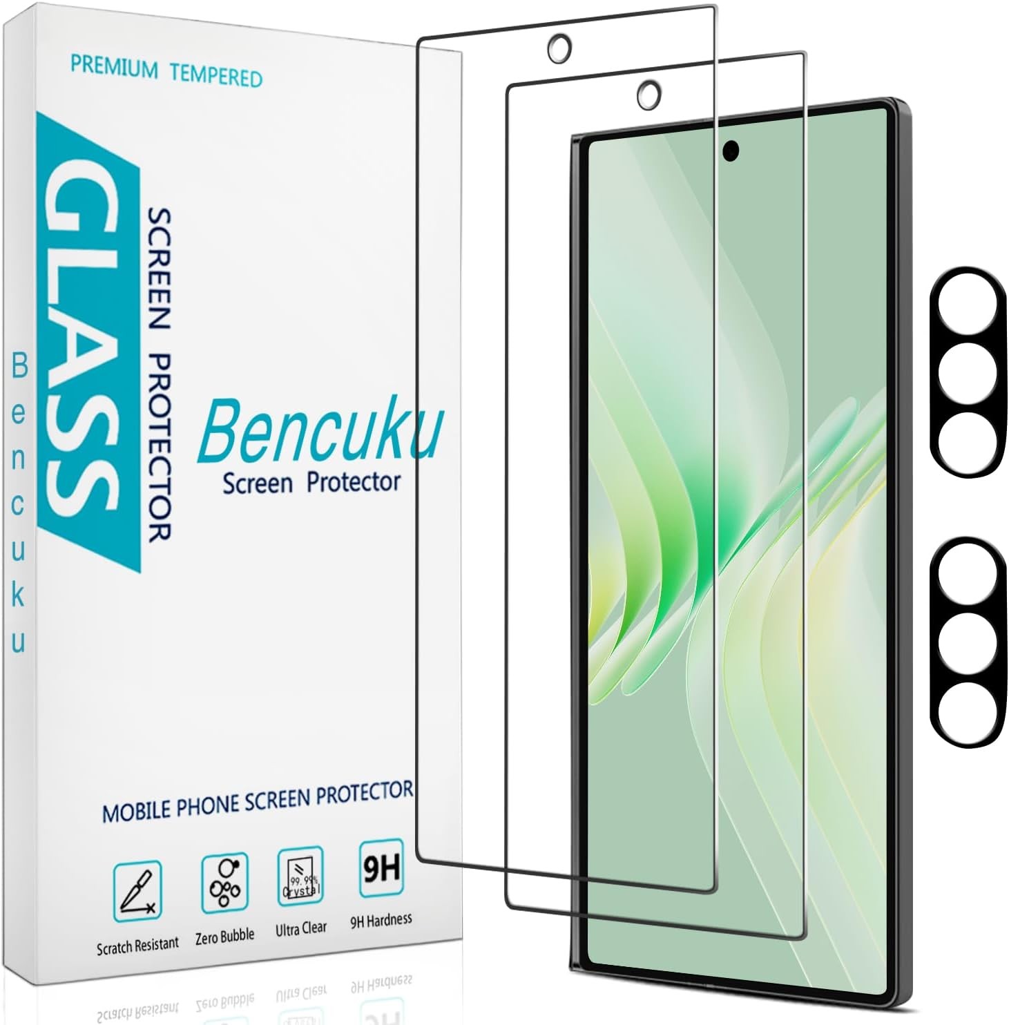 2 Pack Screen Protector for Samsung Galaxy Z Fold 7 with Camera Lens Protector