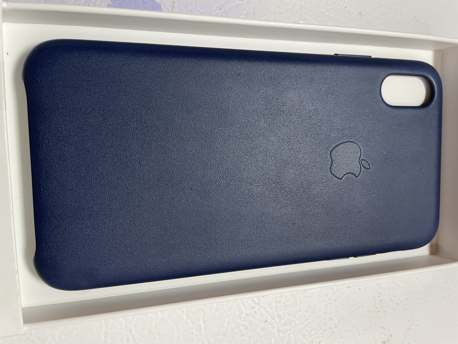 Apple Iphone  Xs Max Leather Case Midnight Blue