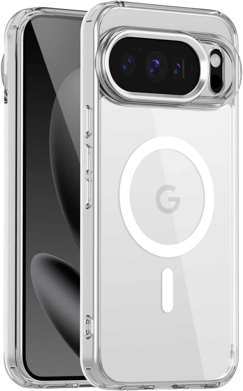 Clear Magnetic Case for Google Pixel 10 Pro XL 6.8 inch Anti-Yellowing Shockproo