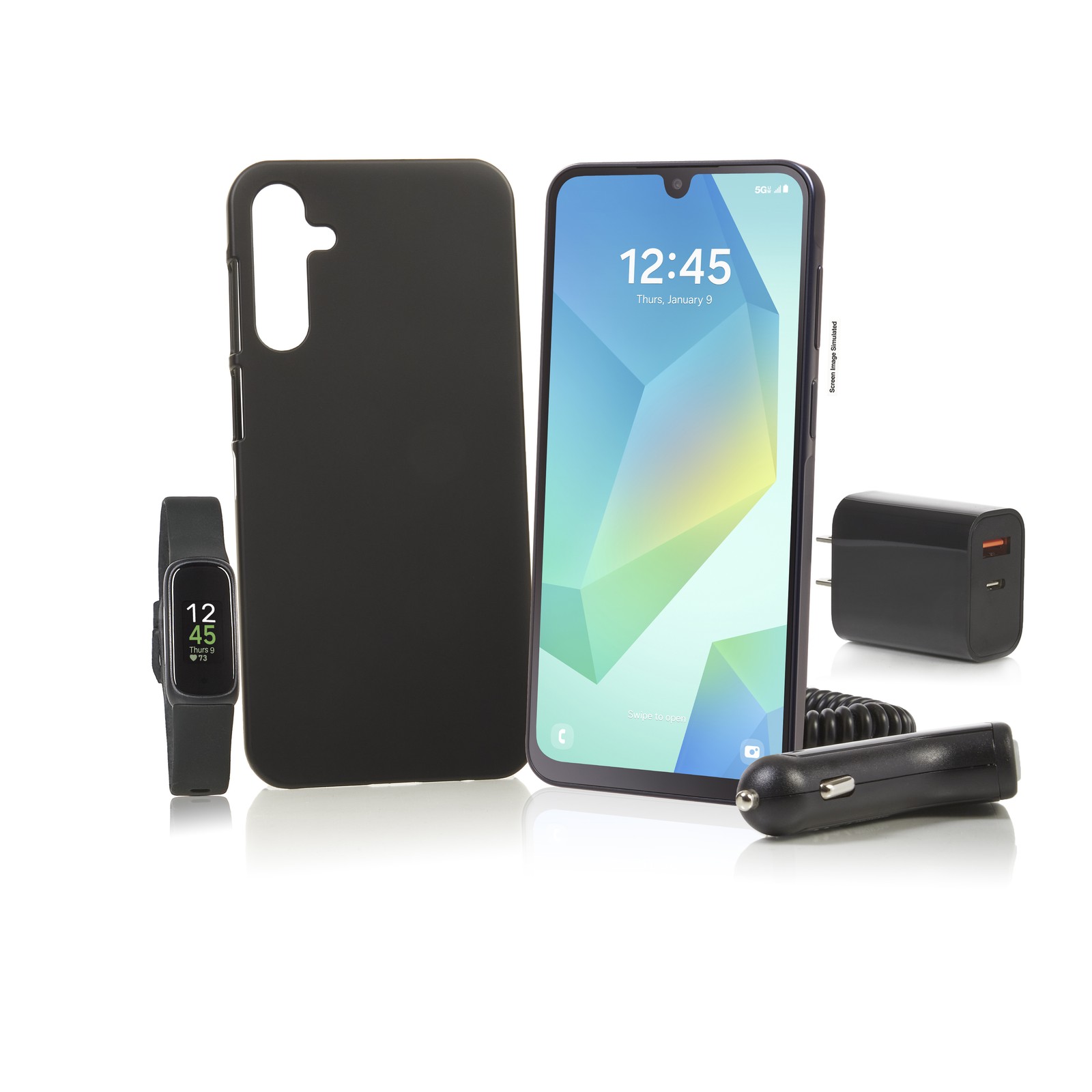 Tracfone Samsung Galaxy A16 5G 128GB 1 YR Plan 1500 M/T/D  Fitbit + Case/Charger