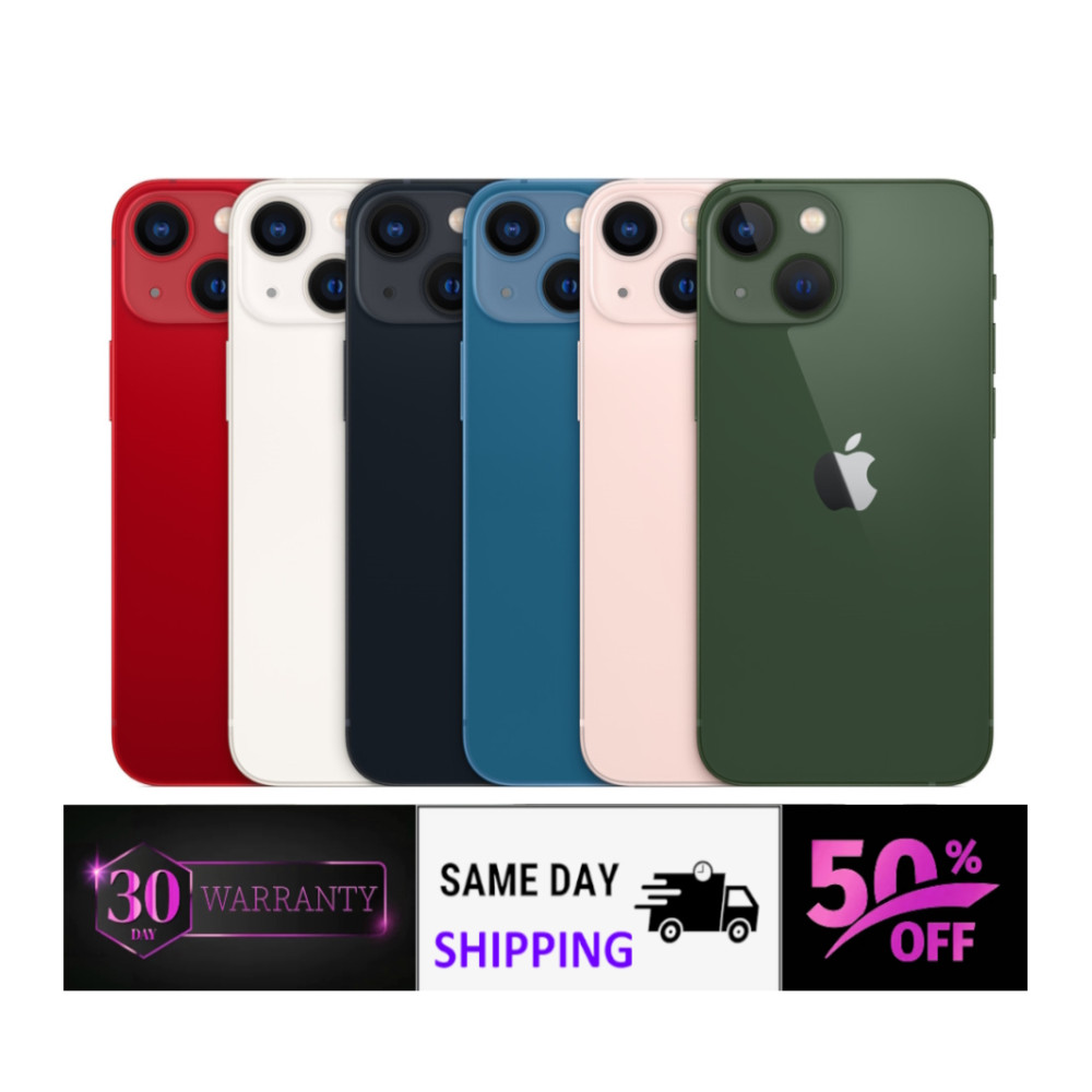 Apple iPhone 13 128GB Unlocked 5G – Black, Green, Pink – Free Shipping!