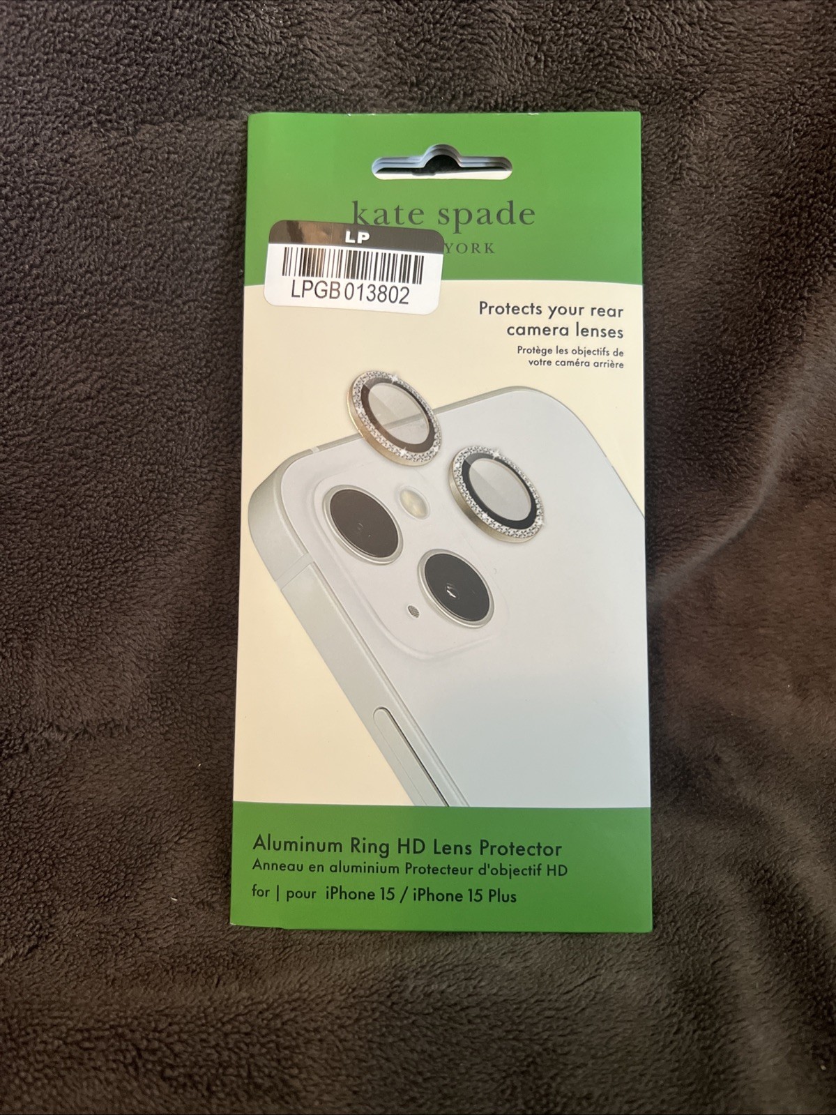 Kate Spade Aluminum Ring HD Camera Lens Protector iPhone 15/15 Plus