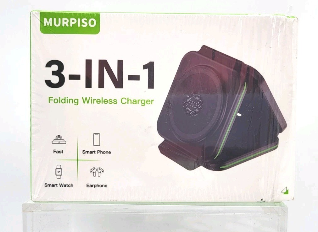 Murpiso 3 in 1 Folding Wireless Fast Charger For Apple Phone Watch And Earbuds