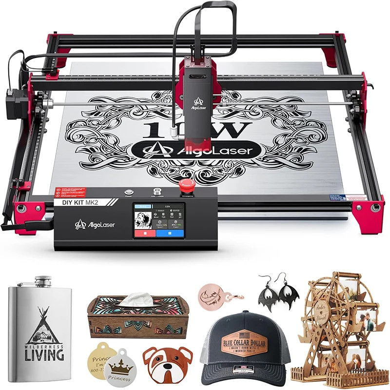 DIY Table 40*43cm CNC Laser Cutter Engraver 3.5” Touch Scree Phone & WiF Metal