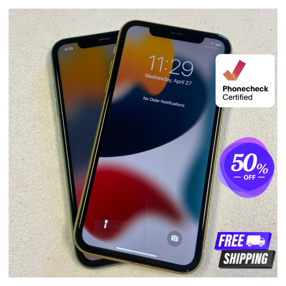 Apple iPhone 11 128GB 64GB Fully Unlocked Verizon US Cellular White/Green