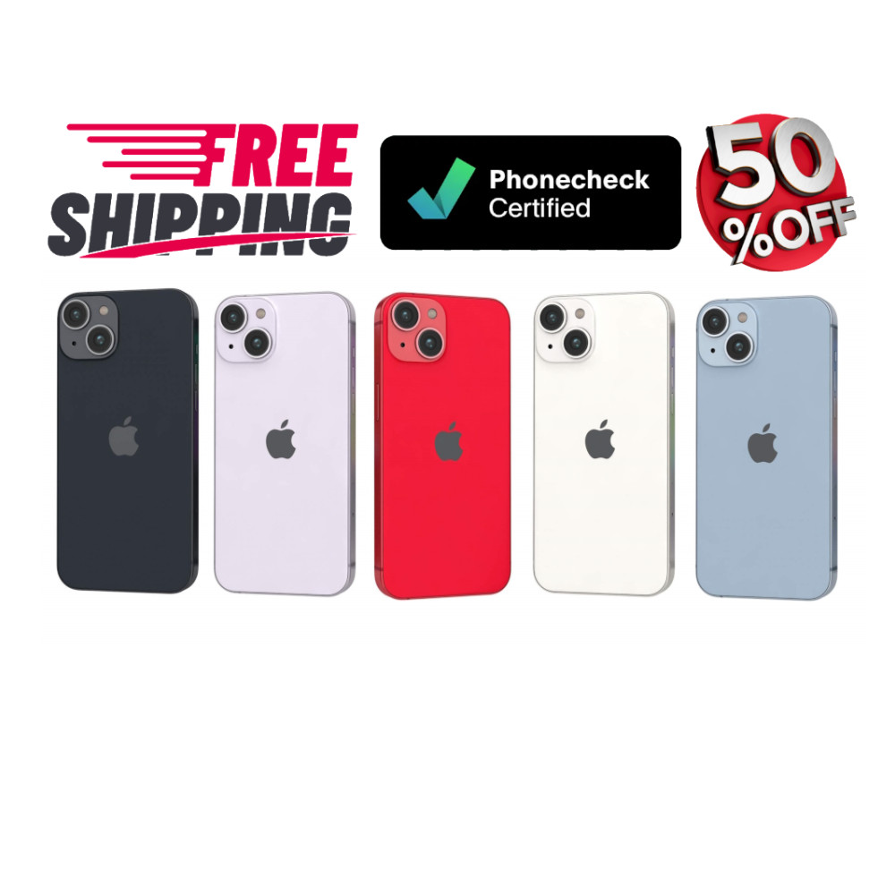 Apple iPhone 14 128GB Unlocked – Midnight, Starlight, (PRODUCT)RED, Blue