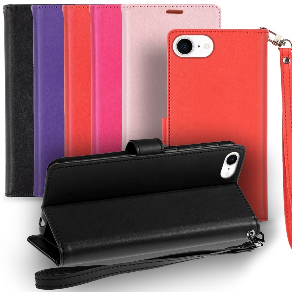 For Apple iPhone 17e Phone Case Magnetic Snap Wallet Flip Card Slots Cover