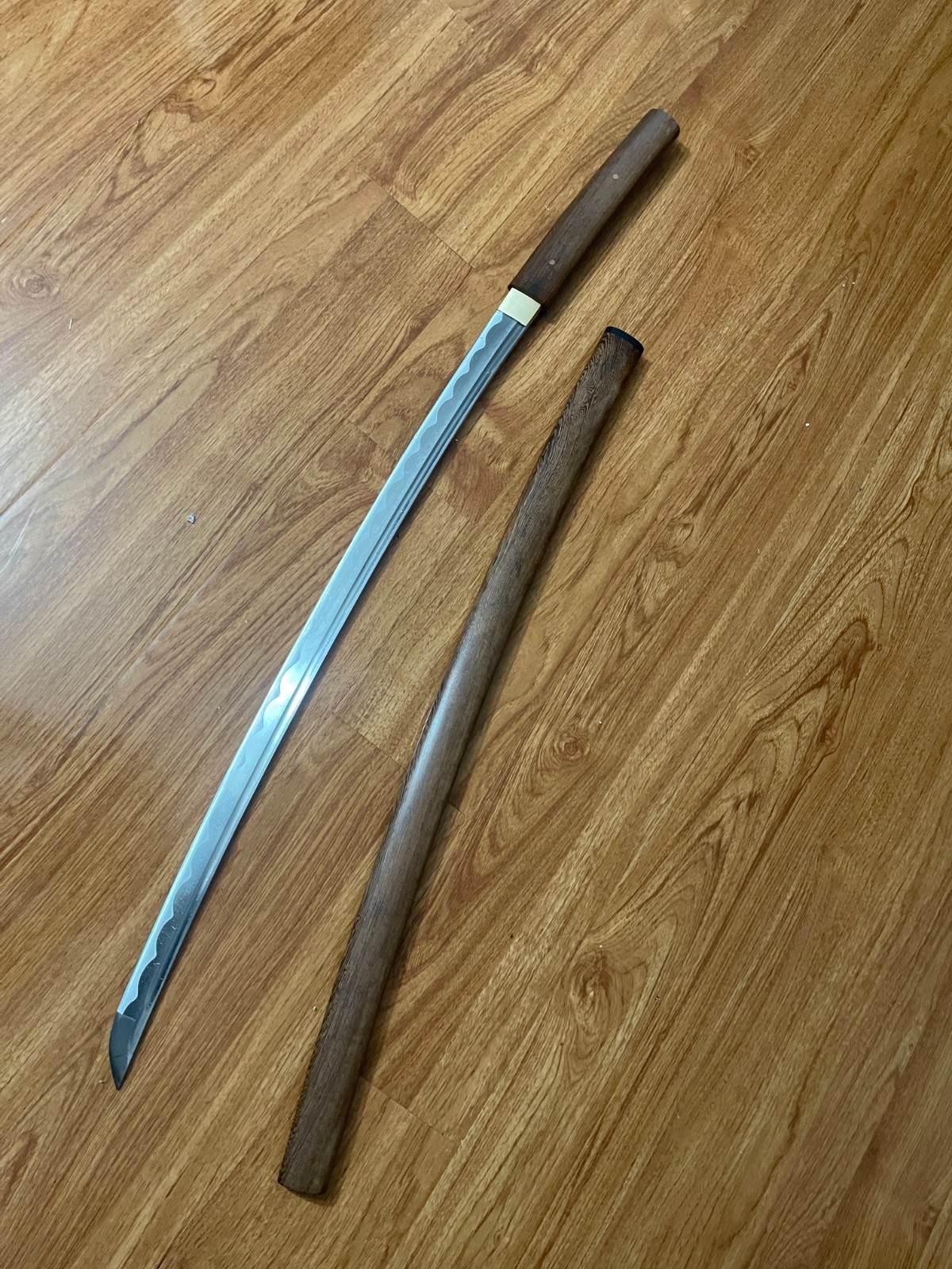 41”1060 cabon steel hand forged katana samurai sword”Wenge Shirasaya”SHARPENED