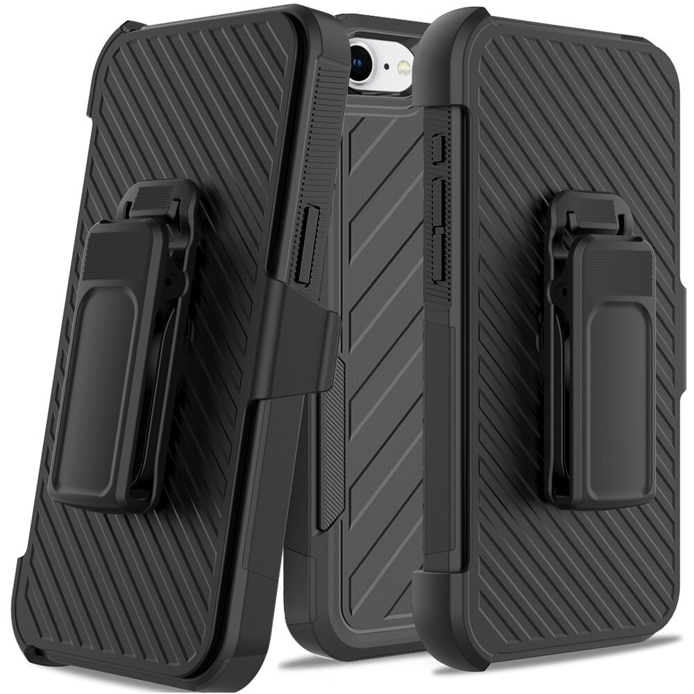 For Apple iPhone 17e Noble Hybrid Armor Phone Case w/Belt Clip Holster Cover