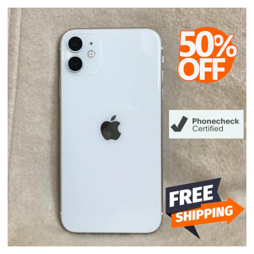 Apple iPhone 11 128GB 64GB White Unlocked Verizon At&t Metro PCS T-Mobile 4G
