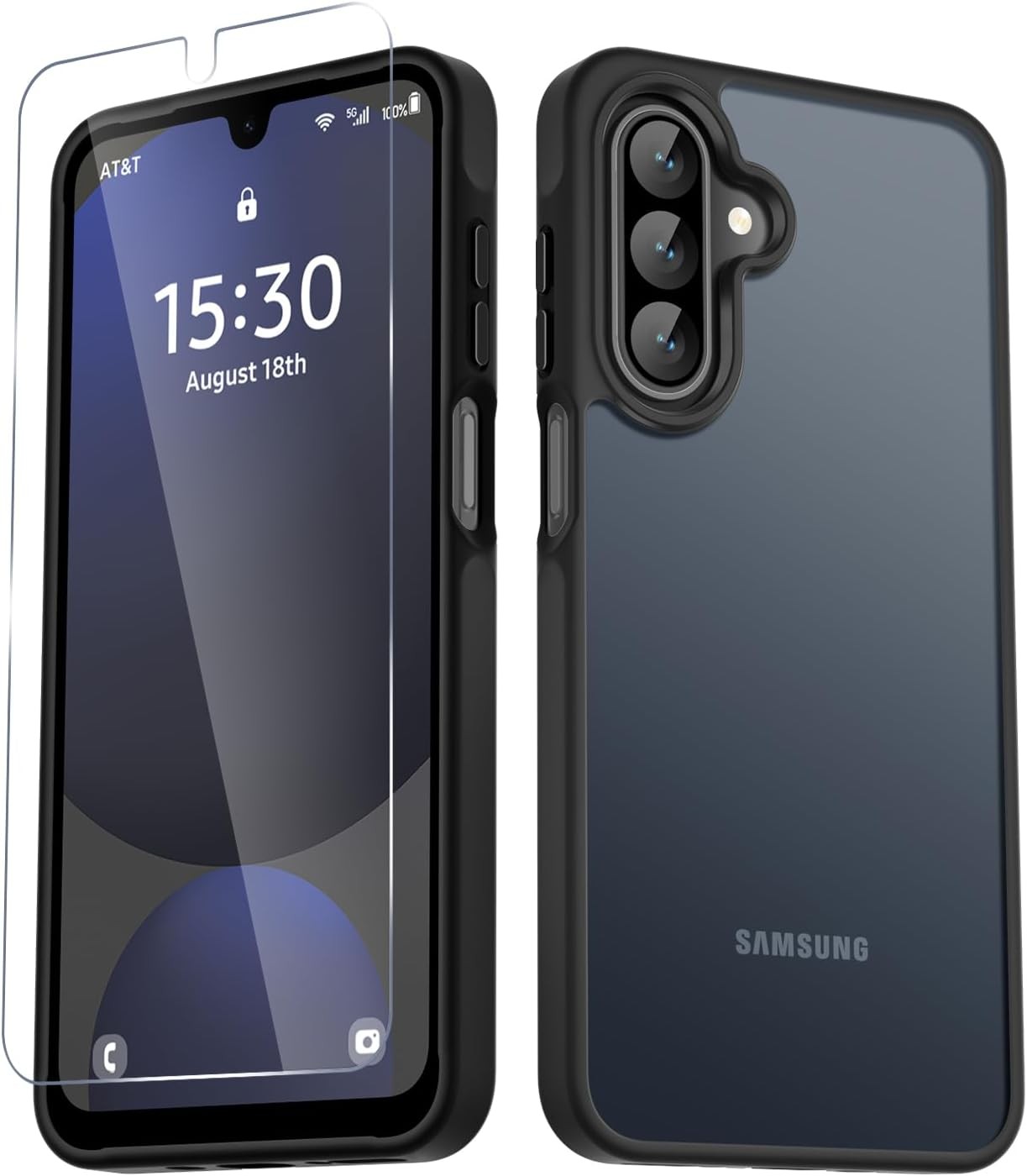 Samsung Galaxy A17 5G Case, Matte Phone Case with Screen Protector, Slim Cover