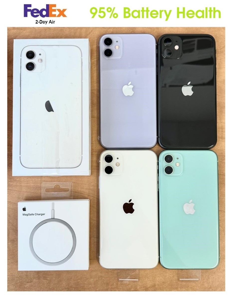 Apple iPhone 11 64GB Fully Unlocked Bundle Excellent – Refurbished with MagSafe