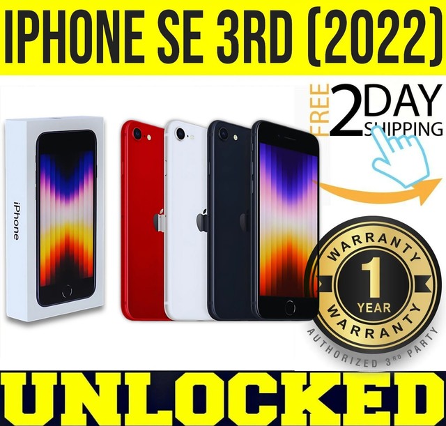 Apple iPhone SE 3rd 5G 64GB │128GB │ 256GB (UNLOCKED) 🔋 100% BATTERY🔋 ❖SEALED❖