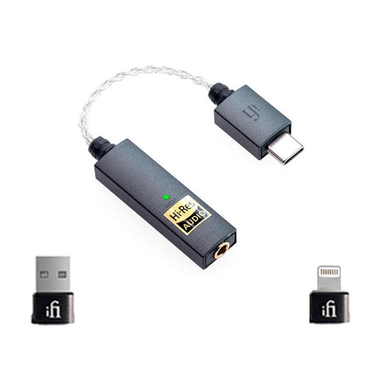 Go Link Portable Headphone Amplifier Hifi USB DAC f/ iFi Android Apple Phone PC