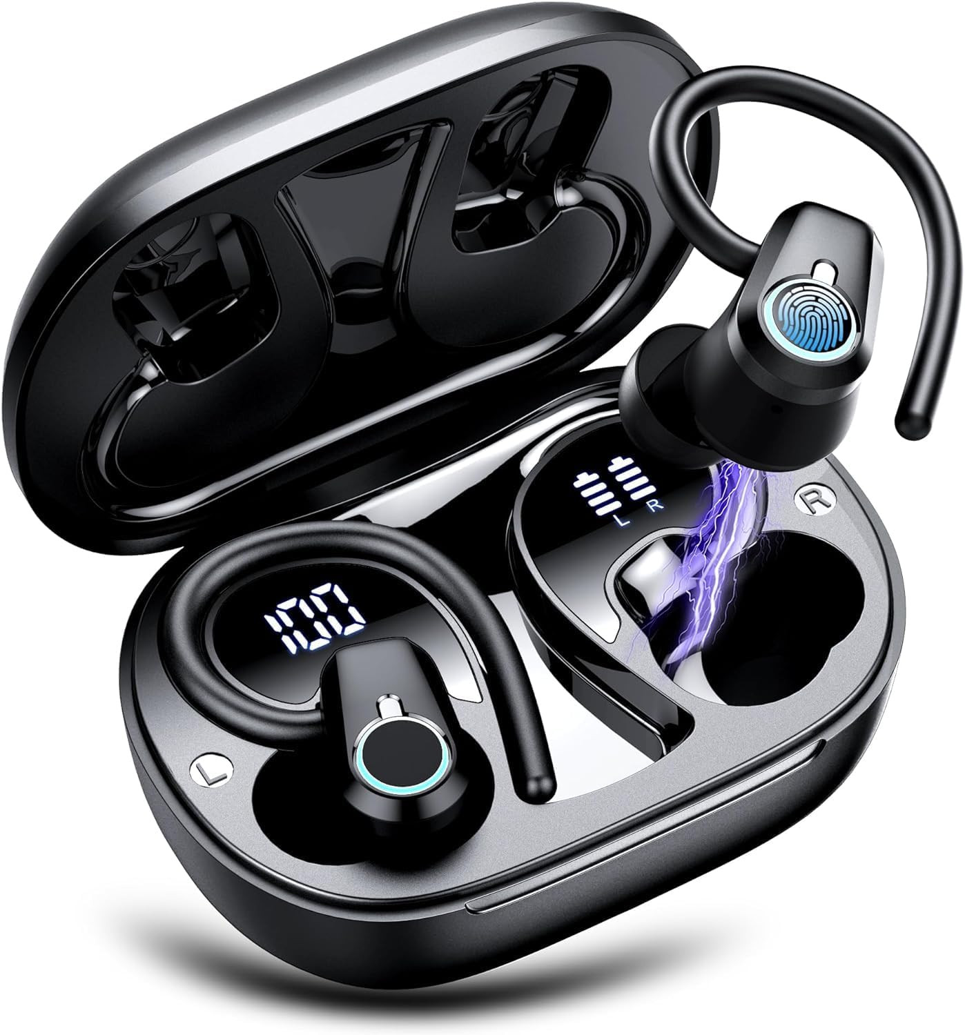 Wireless Earbuds, 2023 Bluetooth Headphones 5.3 Sport, 50H Ear Buds with Earhook