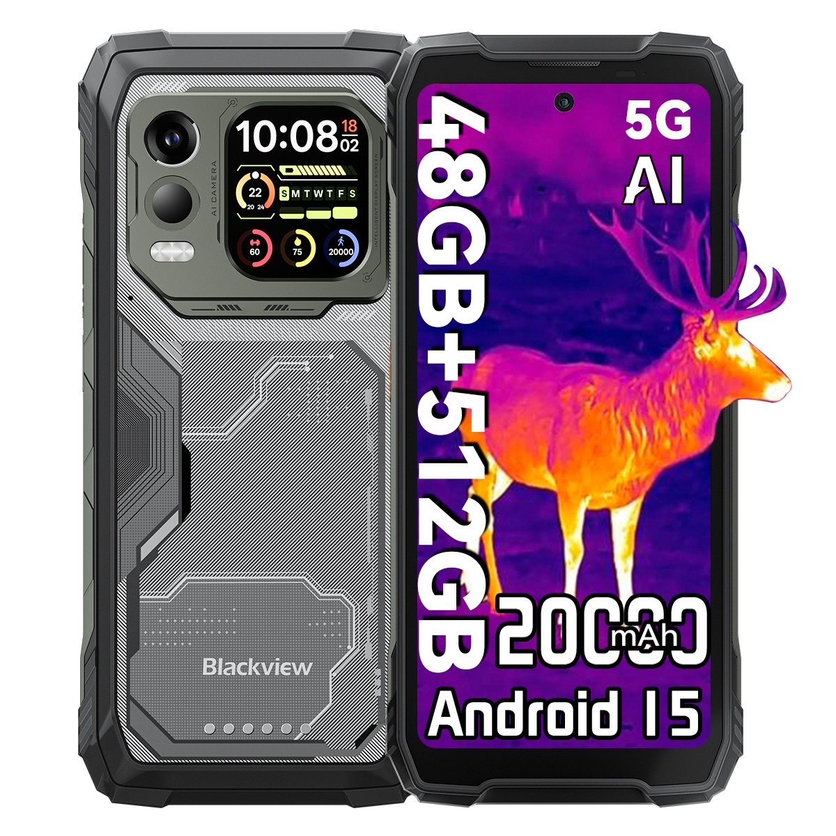 Blackview XPLORE 1 Pro 5G Rugged Smartphone 48GB+512GB 6.78″ Thermal Imaging NFC