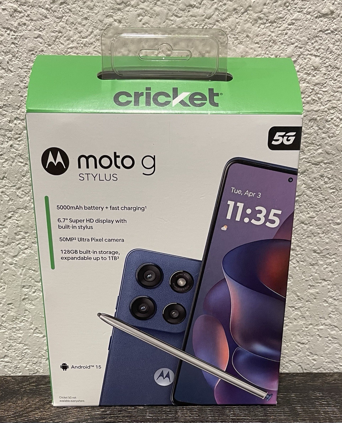Motorola Moto G Stylus 2025 8GB Cricket Wireless Prepaid Smartphone Blue SEALED