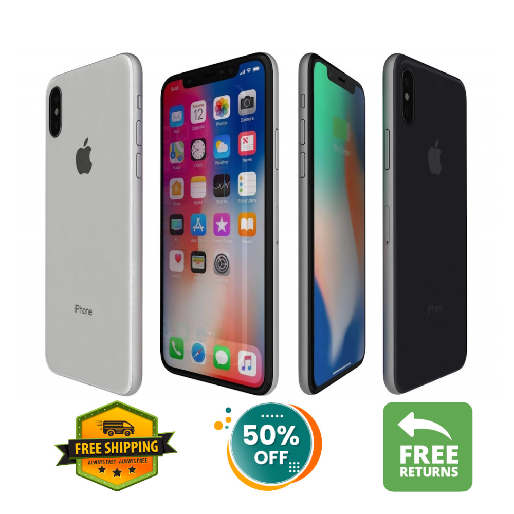 Apple iPhone X 4G iOS 64GB 256GB At&t Unlocked Verizon T-Mobile LTE WiFi
