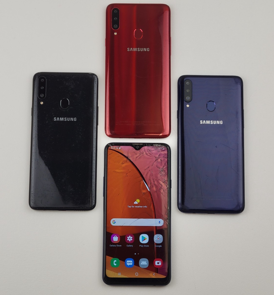 Samsung Galaxy A20s (SM-A207M/DS) 32GB (GSM Unlocked) Dual SIM – CRACKED SCREEN